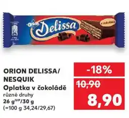 Kaufland ORION Delissa / NESQUIK Oplatka v čokoládě nabídka