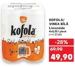 Kaufland KOFOLA/ VINEA Bila Limonáda nabídka