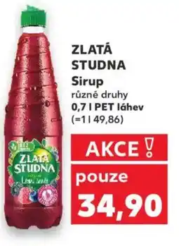 Kaufland ZLATÁ STUDNA Sirup nabídka