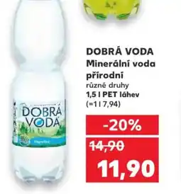 Kaufland DOBRÁ VODA Minerální voda přírodní nabídka