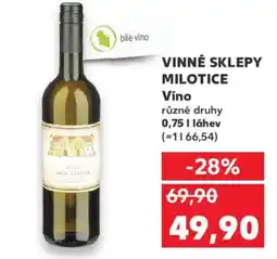 Kaufland Vinné Sklepy Milotice Víno nabídka
