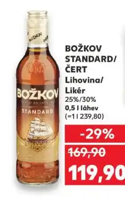 Kaufland BOŽKOV Standard/ Čert Lihovina/ Likér nabídka