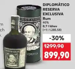 Kaufland DIPLOMÁTICO Reserva exclusiva Rum 40% nabídka