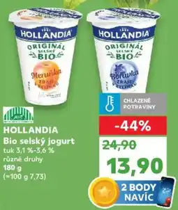 Kaufland HOLLANDIA Bio selský jogurt nabídka