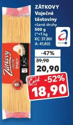 Kaufland ZÁTKOVY Vaječné těstoviny nabídka