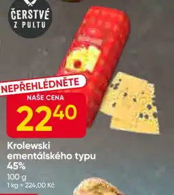 Hruška Krolewski ementálského typu 45% nabídka