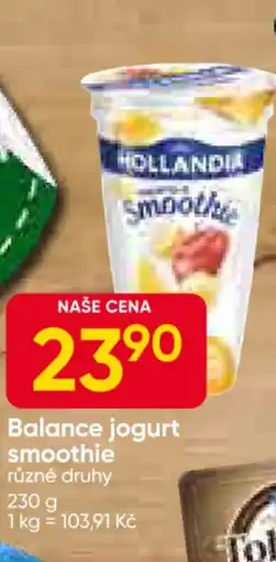 Hruška HOLLANDIA Balance jogurt smoothie nabídka