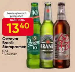 Hruška Ostravar Braník Staropramen nabídka