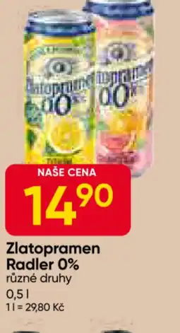 Hruška Zlatopramen Radler 0% nabídka