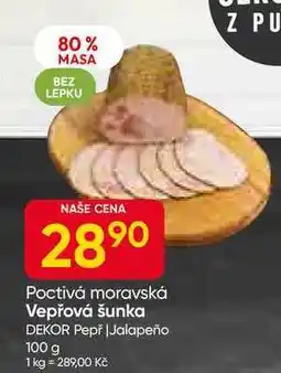 Hruška Poctivá moravská Vepřová šunka DEKOR Pepř Jalapeño 100 g nabídka