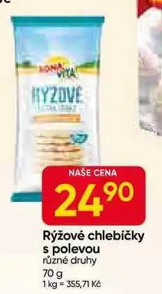 Hruška BonaVita Rýžové chlebíčky s polevou různé druhy 70 g nabídka