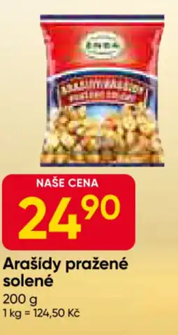 Hruška Arašídy pražené solené nabídka