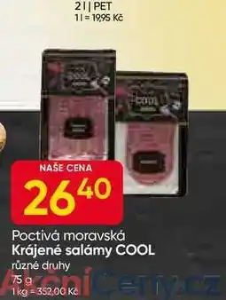 Hruška Poctivá moravská Krájené salámy COOL různé druhy 75 g nabídka