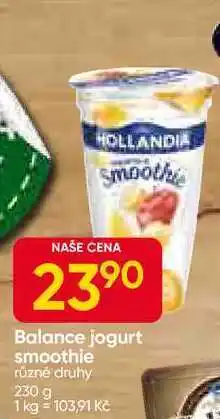 Hruška HOLLANDIA Balance jogurt smoothie různé druhy 230 g nabídka