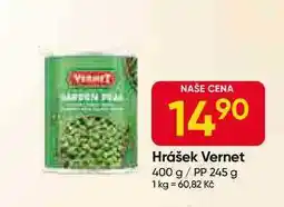 Hruška Vernet Hrášek 400 g / PP 245 g nabídka