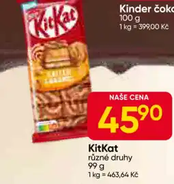 Hruška KitKat nabídka