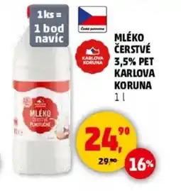 Penny Market Mléko čerstvé 3.5% pet Karlova koruna nabídka