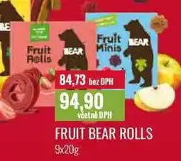 Ratio FRUIT BEAR ROLLS 9x20g nabídka