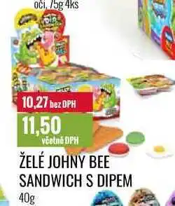 Ratio ŽELÉ JOHNY BEE SANDWICH S DIPEM 40g nabídka