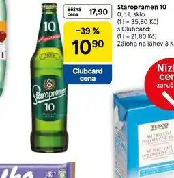Tesco Pivo staropramen 10 nabídka