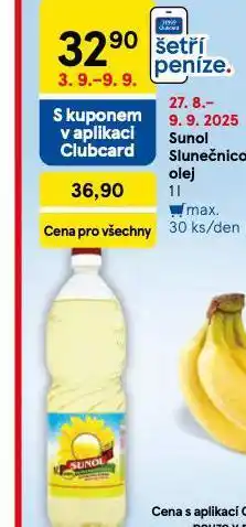 Tesco Sunol slunečnicový olej nabídka