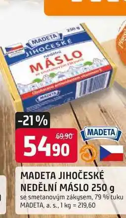 Trefa MADETA JIHOČESKÉ NEDĚLNÍ MÁSLO 250 g se smetanovým zákysem, 79% tuku nabídka