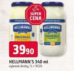 Trefa Hellmann's majonéza, tatarská omáčka 340ml, vybrané druhy nabídka
