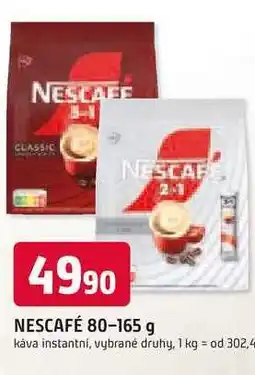 Trefa NESCAFÉ 80-165 g káva instantní nabídka