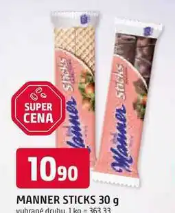 Trefa Manner sticks křupavé oplatky 30g, vybrané druhy nabídka