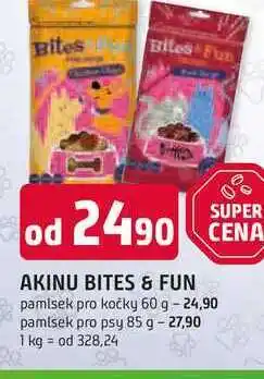 Trefa AKINU BITES & FUN pamlsek pro kočky 60 g nabídka