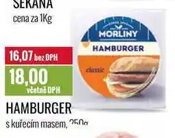 Ratio HAMBURGER s kuřecím masem, 250g nabídka