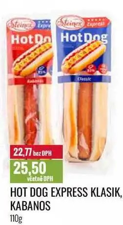 Ratio HOT DOG EXPRESS KLASIK, KABANOS 110g nabídka