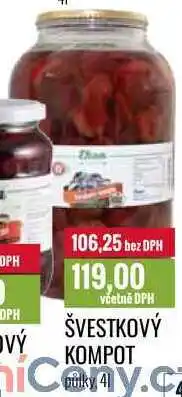 Ratio ŠVESTKOVÝ KOMPOT 4l nabídka