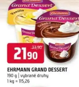 Terno Ehrmann grand dessert nabídka