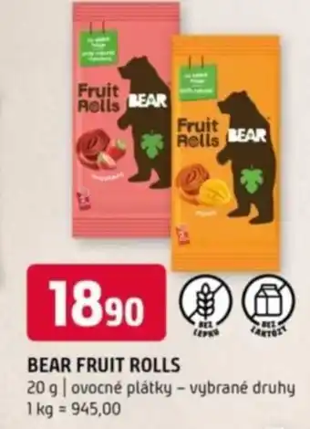 Terno Bear fruit rolls nabídka