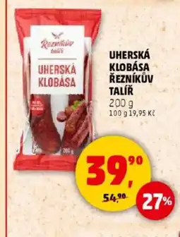 Penny Market Řezníkův Talíř Uherská klobása nabídka