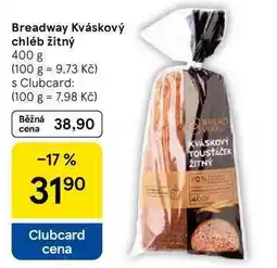 Tesco Breadway Kváskový chléb žitný, 400 g nabídka