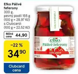 Tesco Efko Pálivé feferony, 300 g nabídka