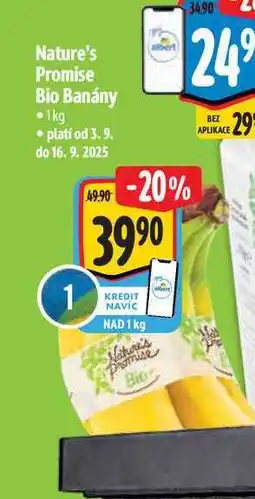 Albert Nature's Promise Bio Banány 1kg nabídka