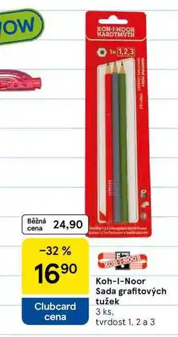Tesco Koh-I-Noor Sada grafitových tužek, 3 ks, tvrdost 1, 2 a 3 nabídka