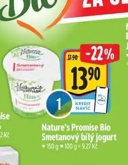 Albert Nature's Promise Bio Smetanový bílý jogurt 150 g nabídka
