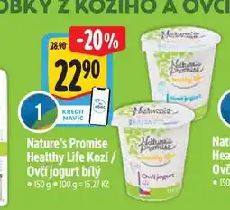 Albert Nature's Promise Healthy Life Kozí/ovčí jogurt bílý 150 g nabídka