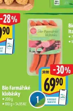 Albert Bio Farmářské klobásky 200g nabídka