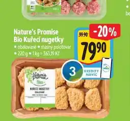 Albert Nature's Promise Bio Kuřecí nugetky 220 g nabídka