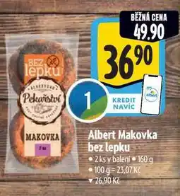 Albert Albert Makovka bez lepku 2 ks 160 g nabídka
