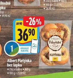 Albert Albert Pletýnka bez lepku 2 ks 160 g nabídka