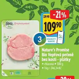 Albert Nature's Promise Bio Vepřová pečeně bez kosti - plátky 300 g nabídka
