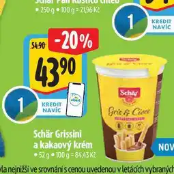 Albert Schär Grissini a kakaový krém 52 g nabídka
