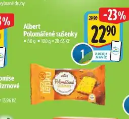 Albert Albert Polomáčené sušenky 80 g nabídka