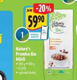 Albert Nature's Promise Bio Müsli 350 g nabídka